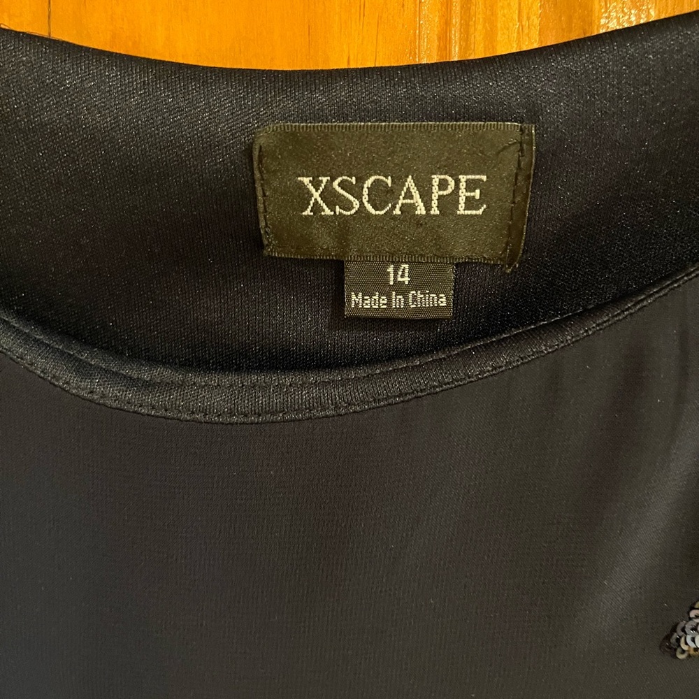 Xscape Navy Blue Sequin Dress for Special Event - Picture 4 of 5
